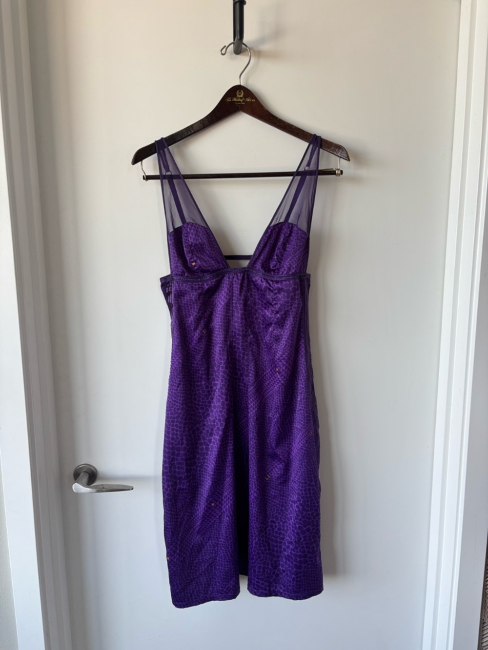 Vintage Y2K Victoria’s Secret “Very Sexy” Purple Satin Slip Dress – Open Back